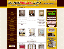 Tablet Screenshot of blindsforless.com